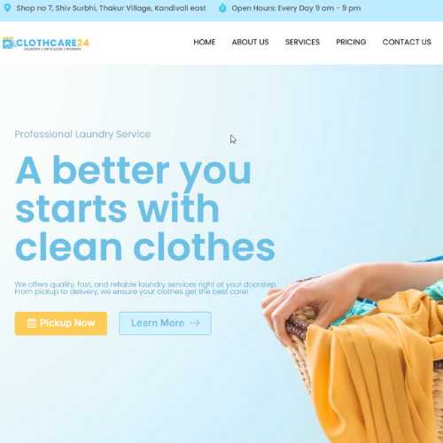 Abunvo Client Work - Clothcare24.in