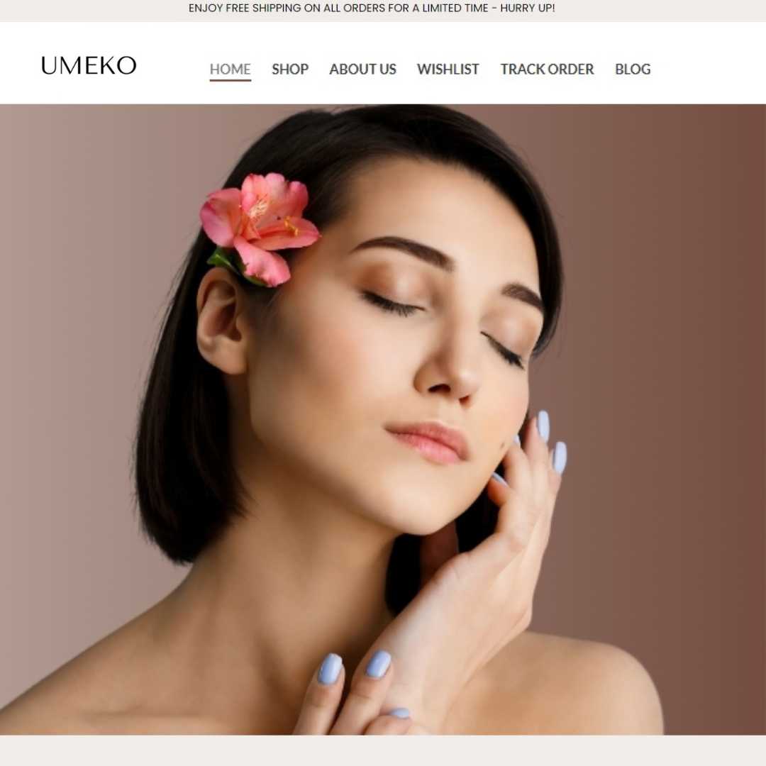 Umeko Cosmetics - Client Website Work done by Abunvo