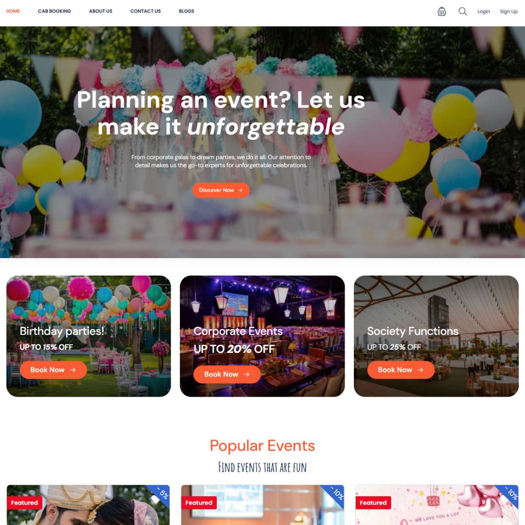 Mumbai Events and Travels - Website Development - Abunvo Client