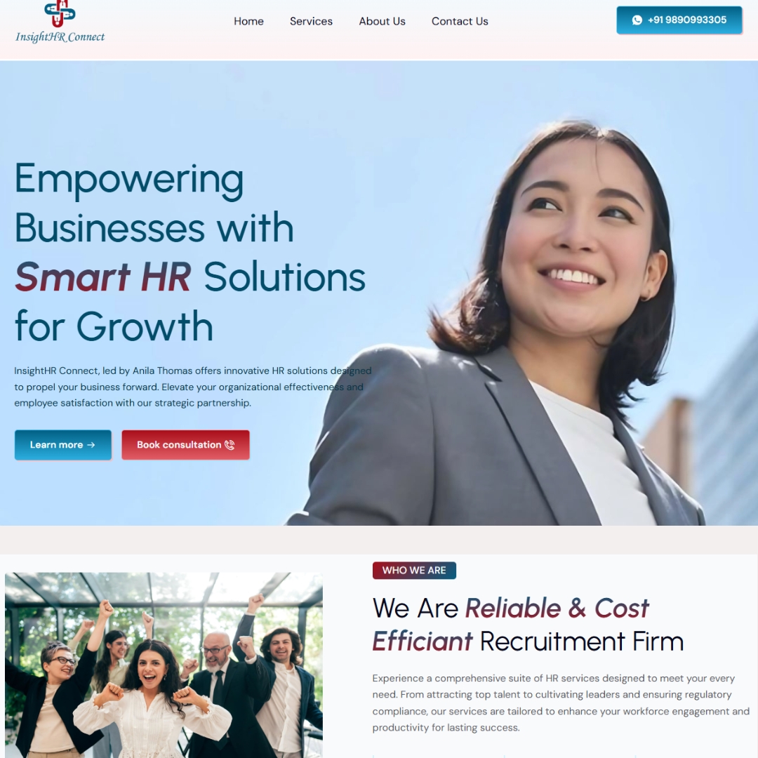Insight HR Connect - Abunvo Digital Solutions Client - Website Development and Social Media Marketing